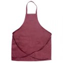 Bib Apron-Blended w/ Side Pkt - Full Length - Burgundy