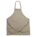 Bib Apron-Blended w/ Side Pkt - Full Length - Khaki