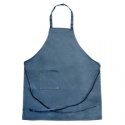 Bib Apron-Blended w/ Side Pkt - Full Length - Navy Blue