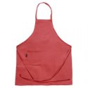 Bib Apron-Blended w/ Side Pkt - Full Length - Red