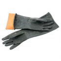 Heavy Duty Rubber Glove-Black w/Orange Interior - Unlined