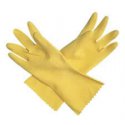 Yellow Latex Flock Lined Glove - 22 mil.