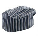 Blue/Gray Soho Stripe Pill Box Hat - Cotton