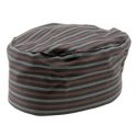 Red/Gray Soho Stripe Pill Box Hat -Cotton