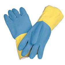 Blue/Yellow Glove (Neoprene/Latex) 28 mil