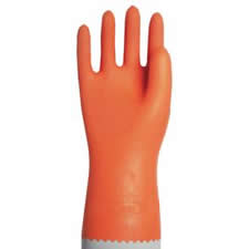 Orange Heavy Duty Latex Flock Lined - 28 mil