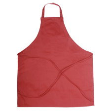 Bib Apron - No Pocket - Blended - Red