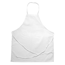 Bib Apron - No Pocket - Blended - White