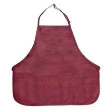 Bib Apron 3 Pkt w/adj Neck Band-Burgundy