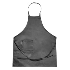 Bib Apron-Blended w/ Side Pkt - Full Length - Black