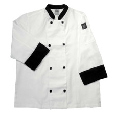 White/BK Trim 24/7 Jacket 3/4 Sleeve PC-Blend