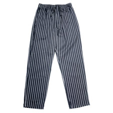 Black/White Pin-Stripe Slim Fit Pants Cotton