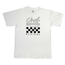 White T-Shirt Chef Logo Cotton