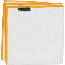 Microfiber Towel White w/Gold Trim - 6 Pack (MP)