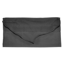 Black Waist Apron w/3 Pockets Polyspun